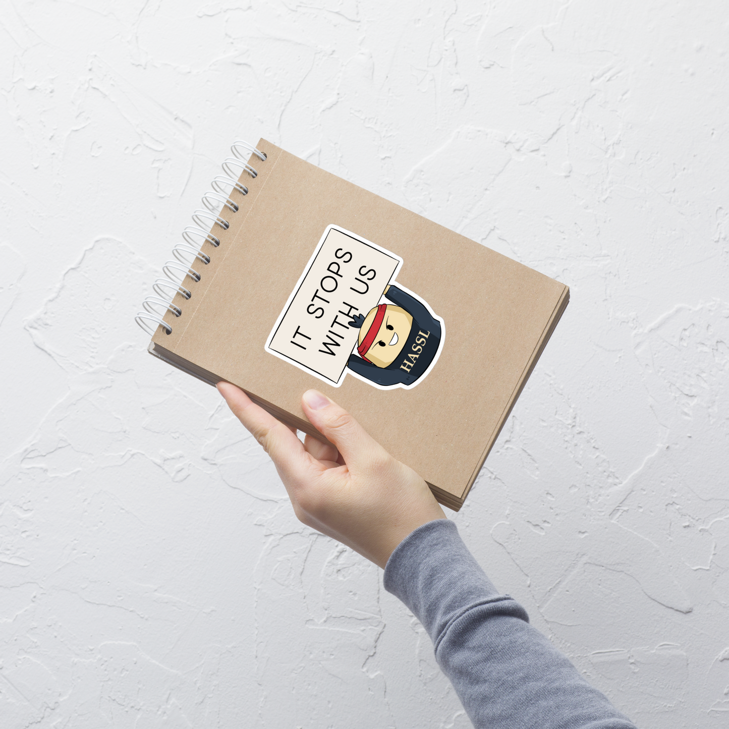 It stops with us sign sticker